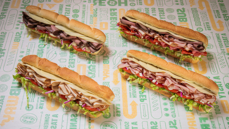 Subway Sandwiches Sliced Meat
