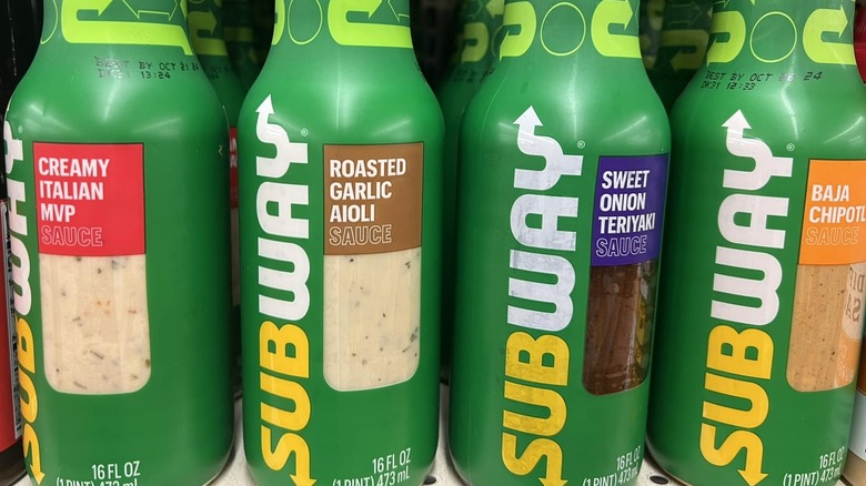 Subway retail sauce bottles