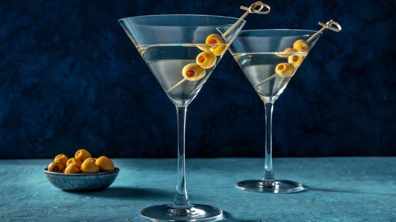 martinis with olives