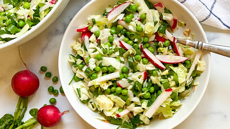 Summer Pea Salad Recipe in a bowl 