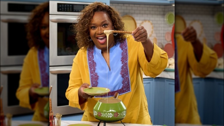 Sunny Anderson cooks fondue