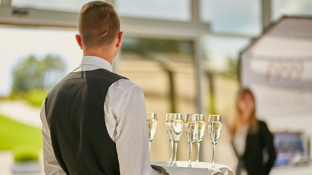 Waiter with drink tray