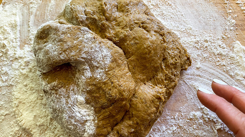 dough being kneaded