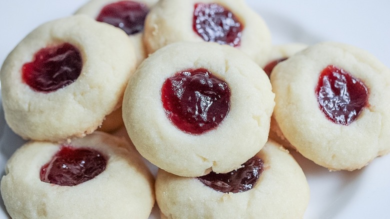 Swedish thumbprint cookies