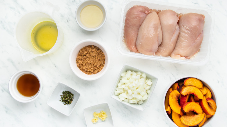 ingredients for sweet and sour peach chicken