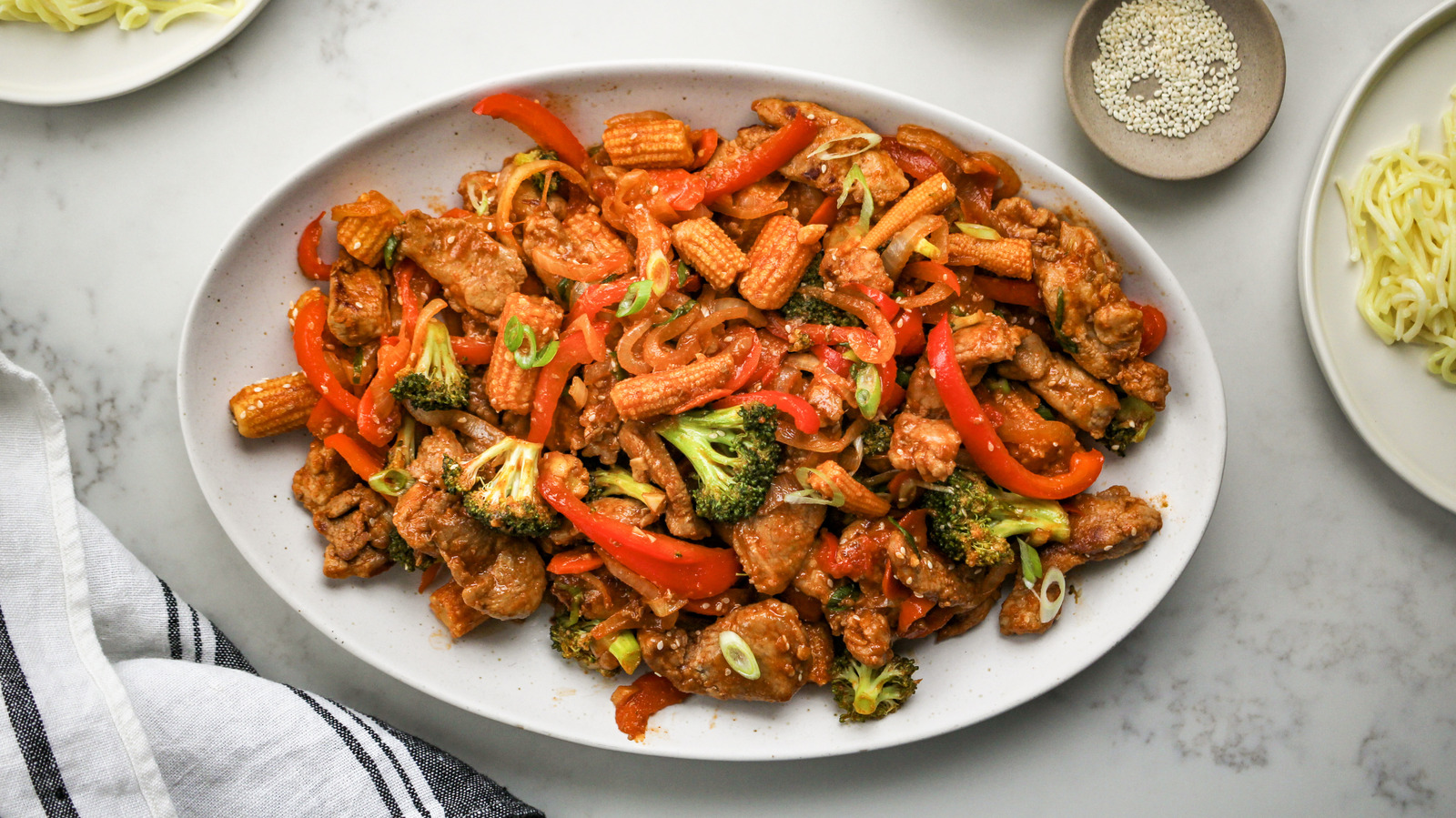 Sweet And Spicy Pork Stir-Fry Recipe