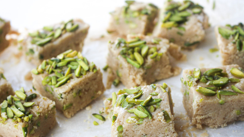 cut-up halva on plate