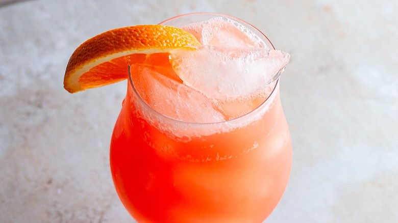 rum punch with orange slice