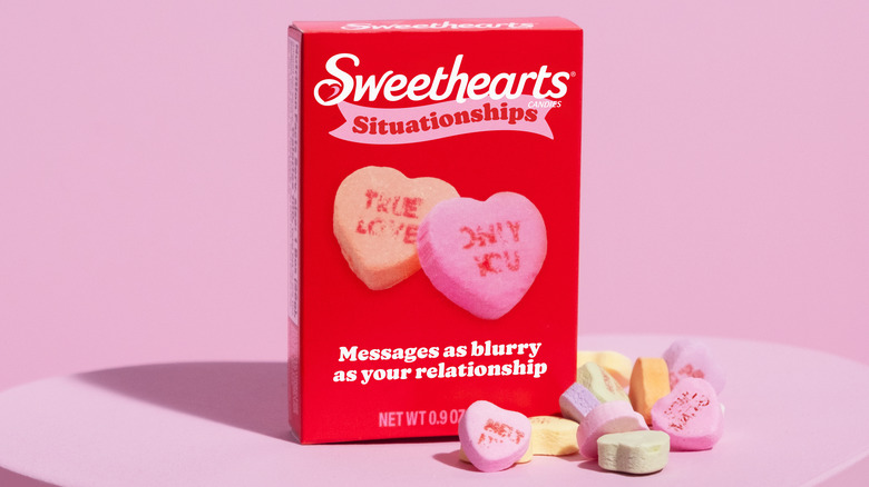 heart-shaped Valentine's Day candies