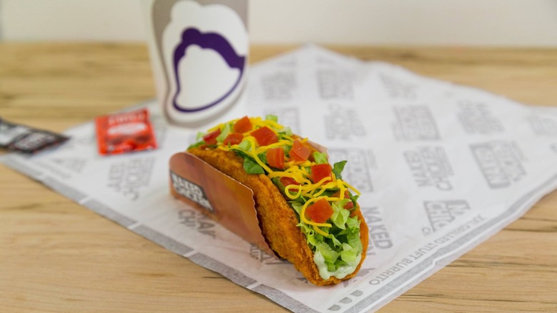 Taco Bell Chalupa on wrapper