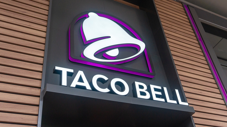 The Taco Bell logo on a sign at one of the restaurant's locations.