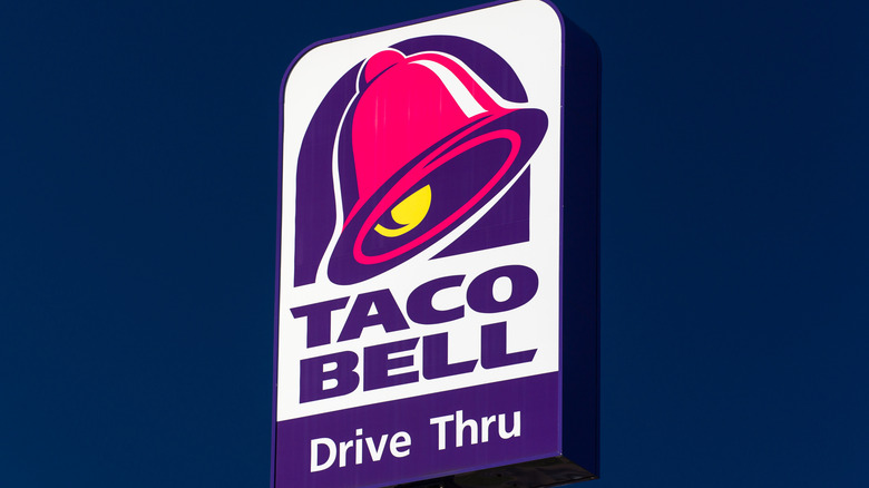 Taco Bell logo against a blue background