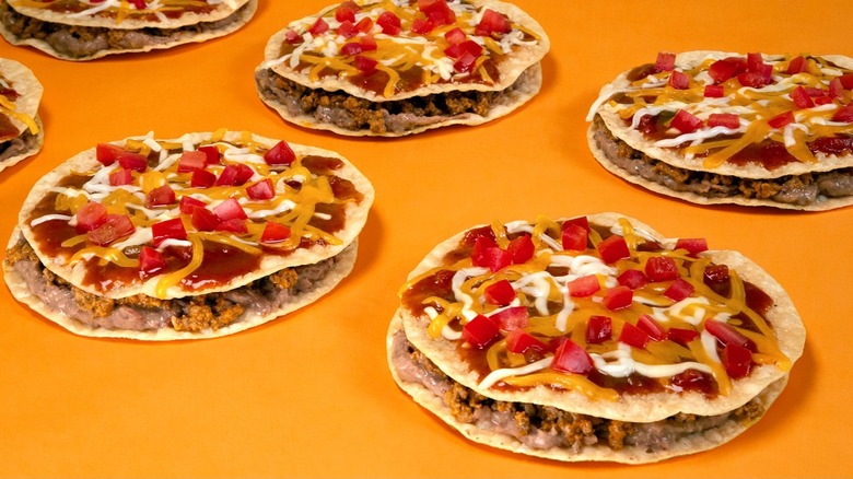 Rows of Mexican Pizzas