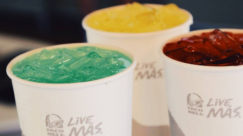 Taco Bell drinks with ice