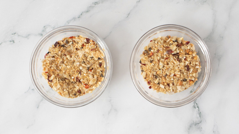 Seasoning blend in two bowls