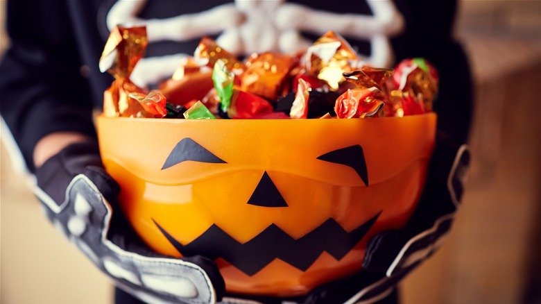bowl of halloween candy