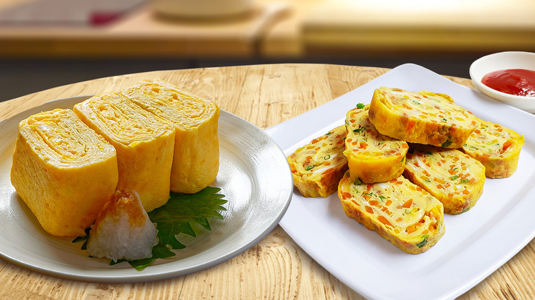 Korean rolled omelet and tamagoyaki