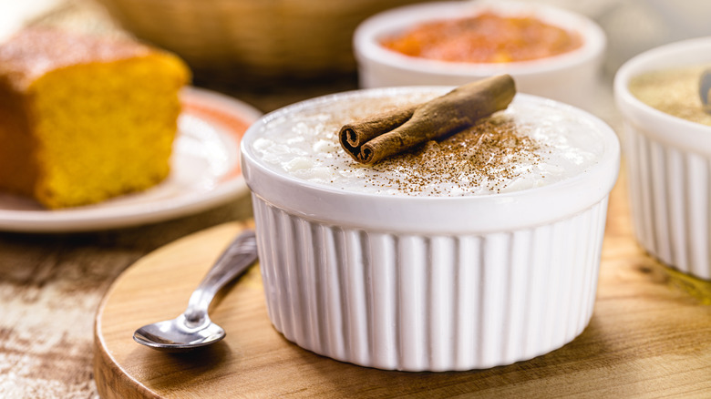 tapioca pudding on tray