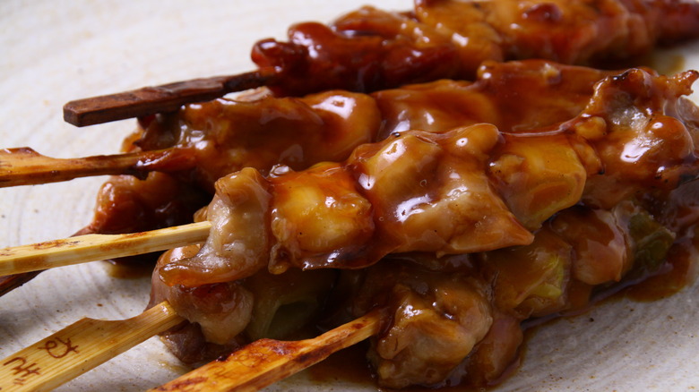 Yakitori skewers with tare