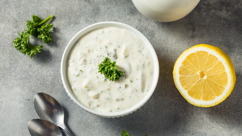 Tartar sauce in a bowl