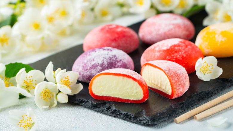 colorful mochi ice cream