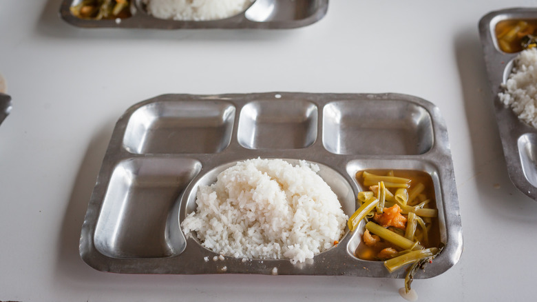 Tray of prison food