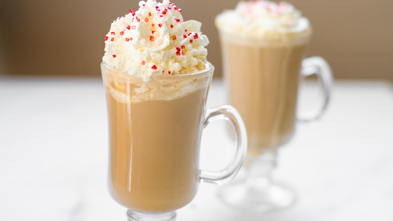 coffee drink with whipped cream