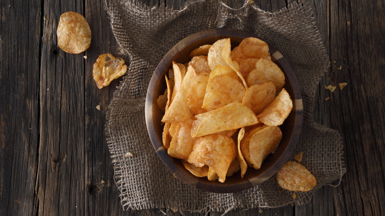 bowl of seasoned potato chips