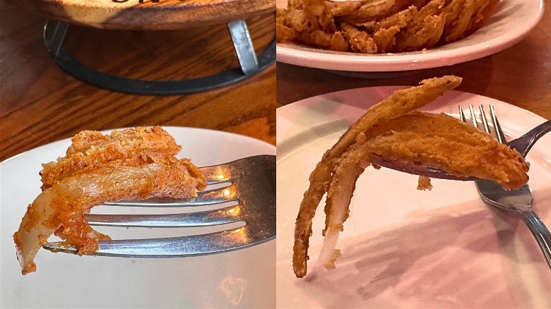 Side-by-side comparison of Outback Steakhouse's Bloomin' Onion & Texas Roadhouse's Cactus Blossom