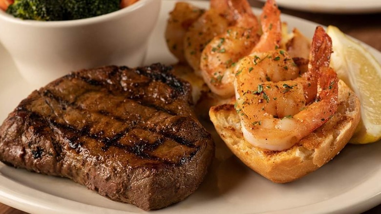 Texas Roadhouse sirloin and shrimp