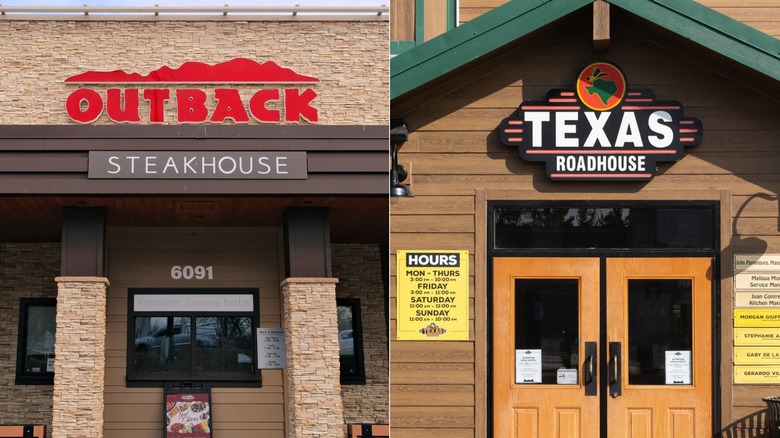 Outback and Texas Roadhouse exteriors