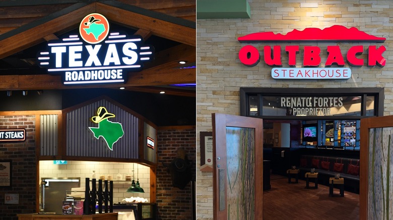 Texas Roadhouse and Outback Steakhouse exteriors