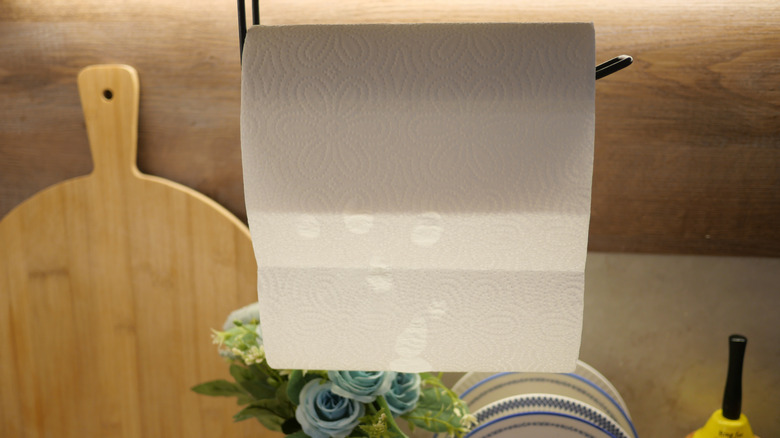 Under counter paper towel holder