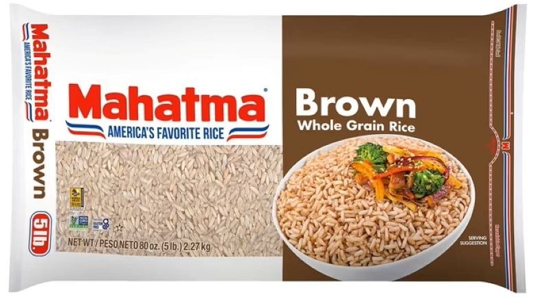 Large bag of Mahatma brown rice
