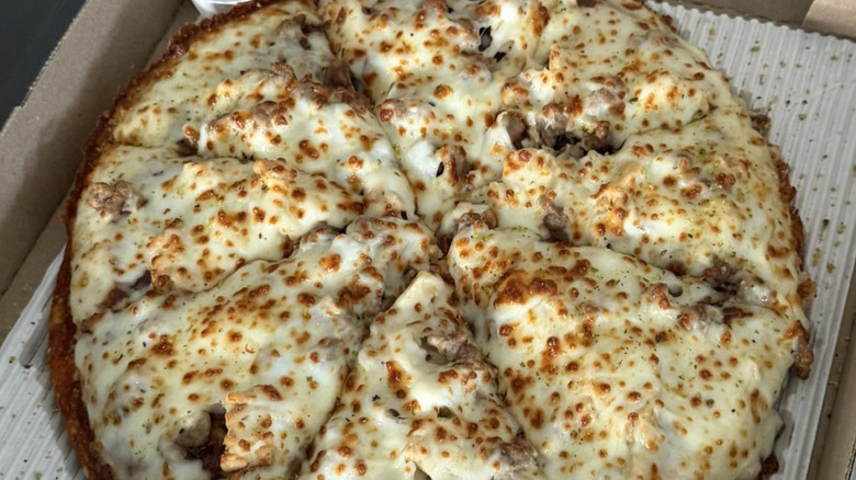 Papa John's pan pizza in a box