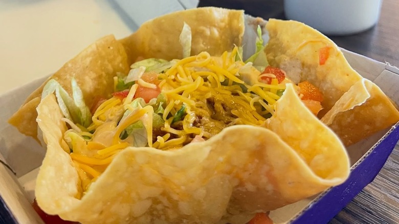 Taco Bell Mini Taco Salad in its packaging