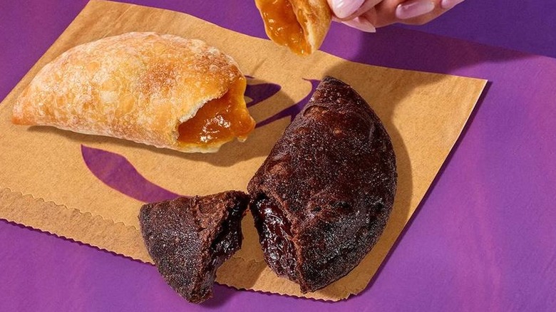 Caramel and chocolate fudge dessert empanadas from Taco Bell