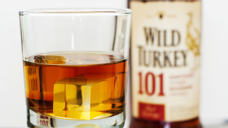 Close up of Wild Turkey 101 in glass