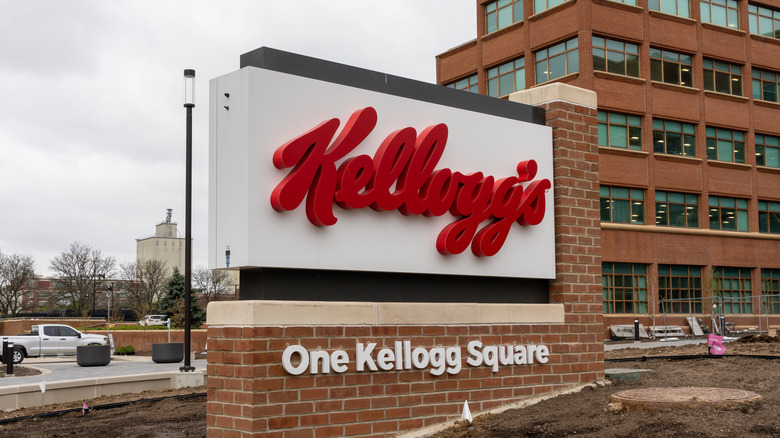 sign outside Kelloggs and Kellanova building