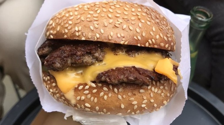 a double cheeseburger