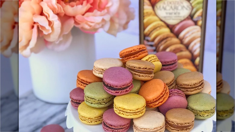 colorful assortment of macarons