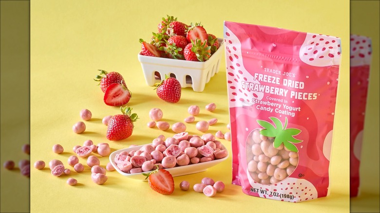 bag of freeze dried strawberry pieces