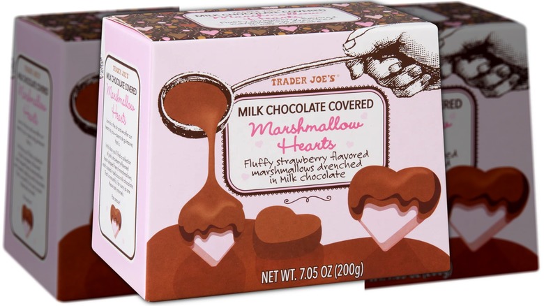 pack of milk chocolate covered marshmallow hearts