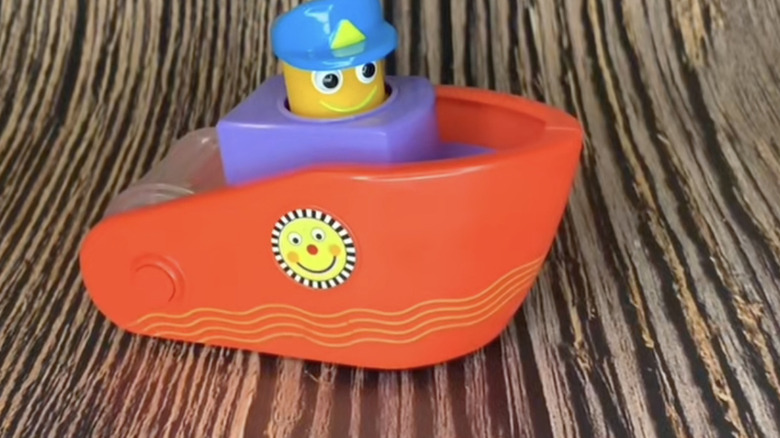 Burger King colorful riverboat rattle toy