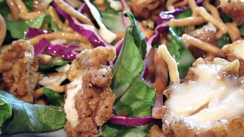 Closeup of Applebee's Oriental Chicken Salad