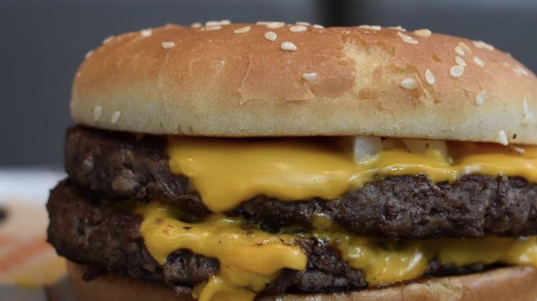 Closeup of McDonald's Double Quarter Pounder