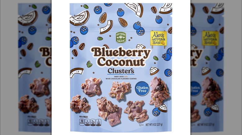 Blue bag of Southern Grove Blueberry Coconut Clusters