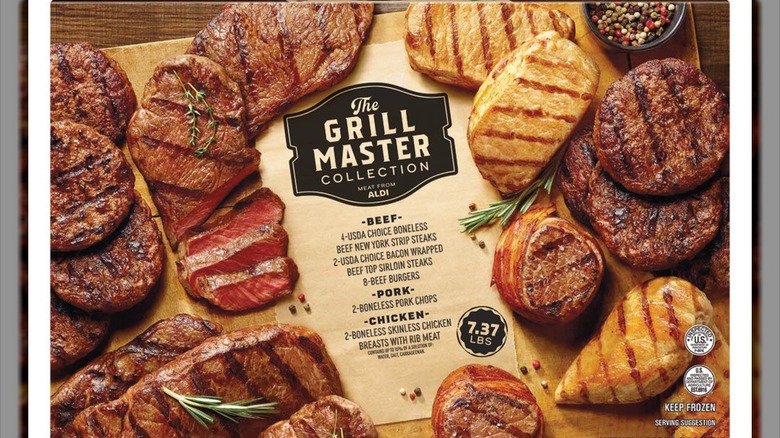 The Grill Master Collection box featuring various cuts of grilled meats