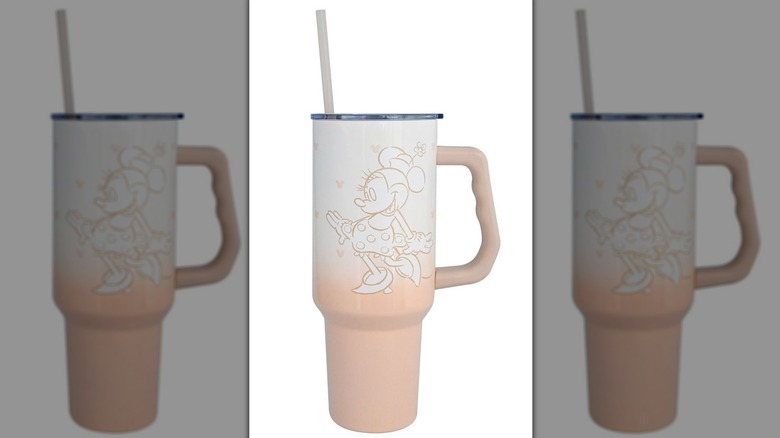 Disney Minnie Mouse drinking tumbler with straw.