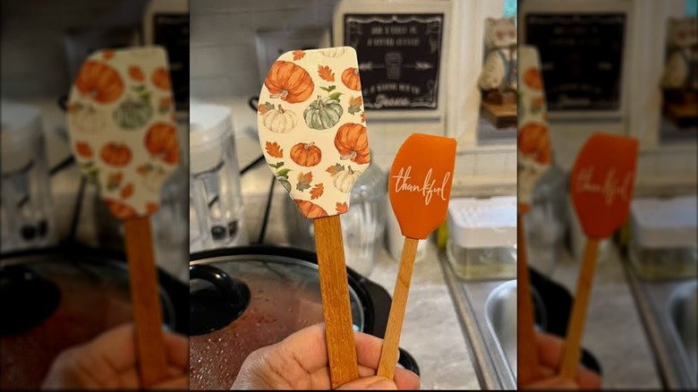 Fall-themed spatulas from Dollar Tree